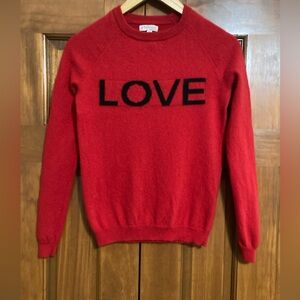 Philosophy and Red Cashmere “LOVE” Sweater women’s size XS